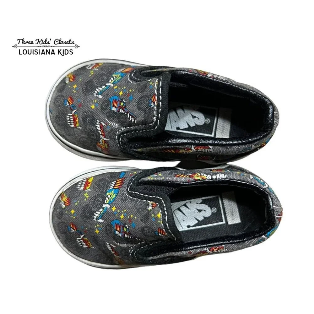 Vans Sz 4 Monster Truck Slip-On Sneakers Shoes